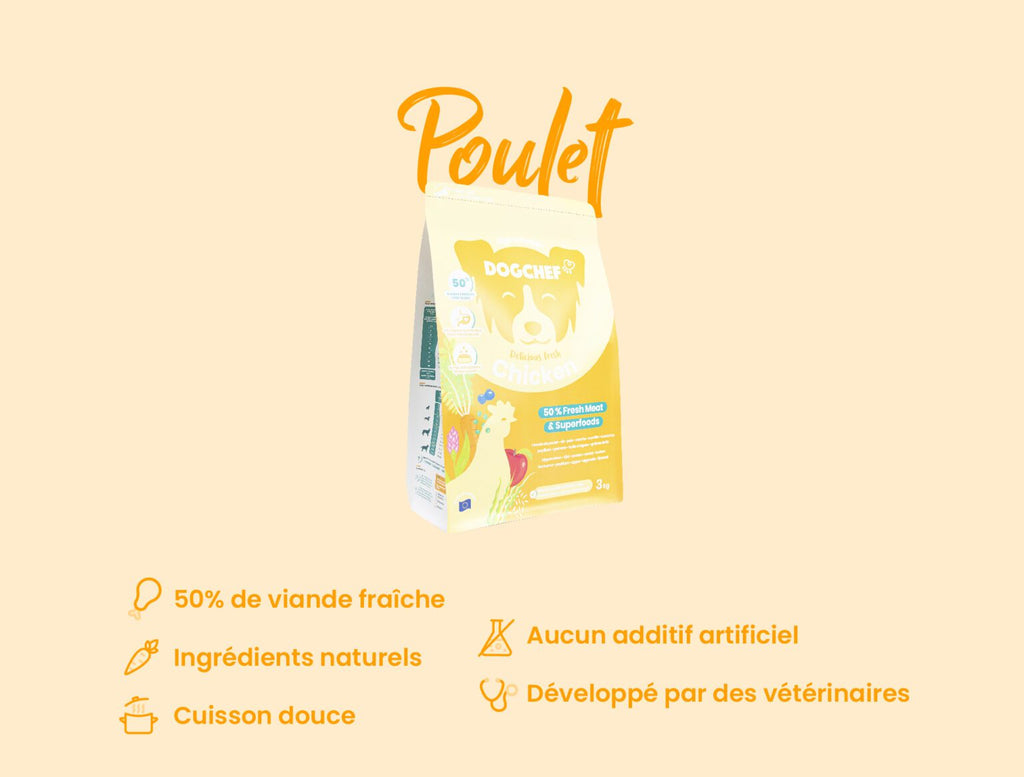 Croquettes au poulet frais - Dogchef