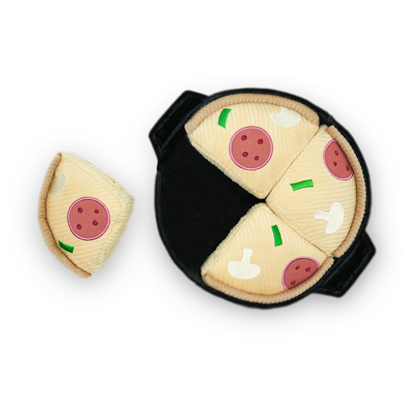 Peluche et jeux de fouille pizza