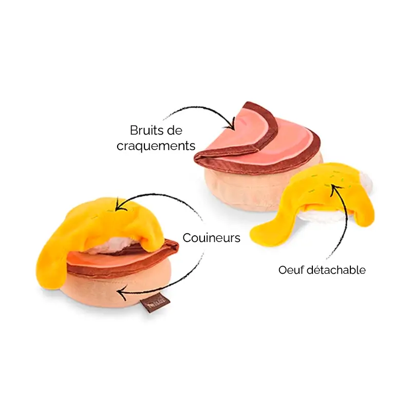 Peluche oeuf benedict