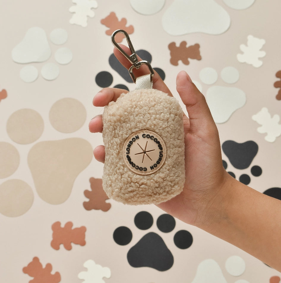 Porte-sacs à déjections - Beige