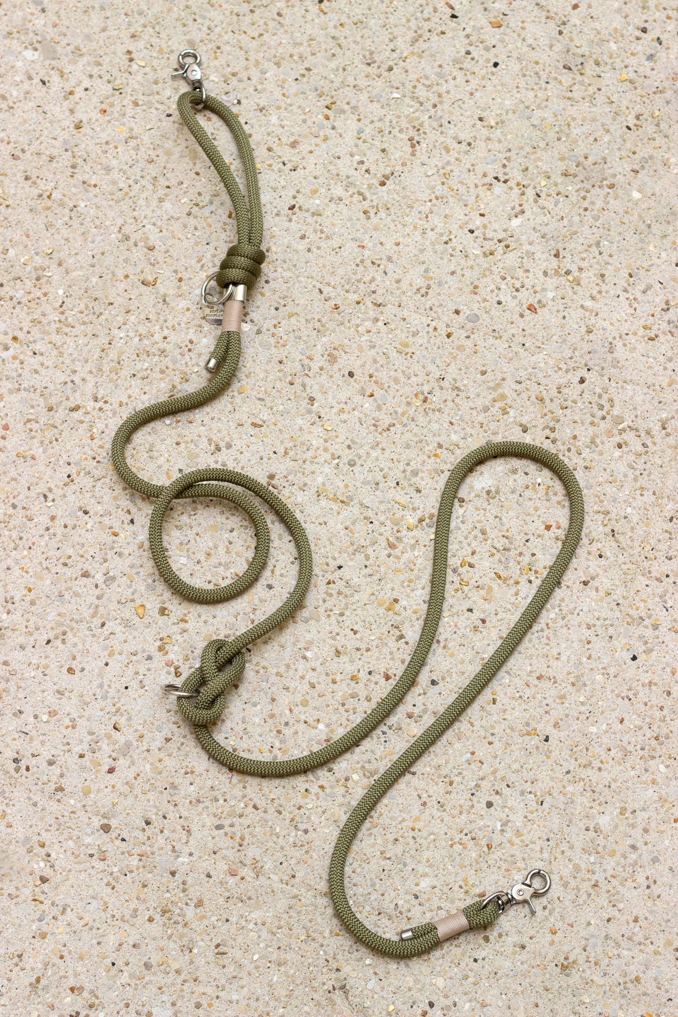 Laisse mains libres Kaki - Atelier Markiz